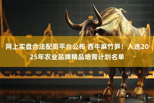 网上实盘合法配资平台公布 西牛麻竹笋！入选2025年农业品牌精品培育计划名单